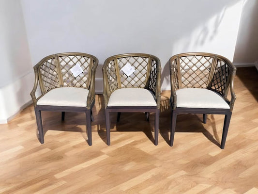 3 wicker accent chairs 🌻