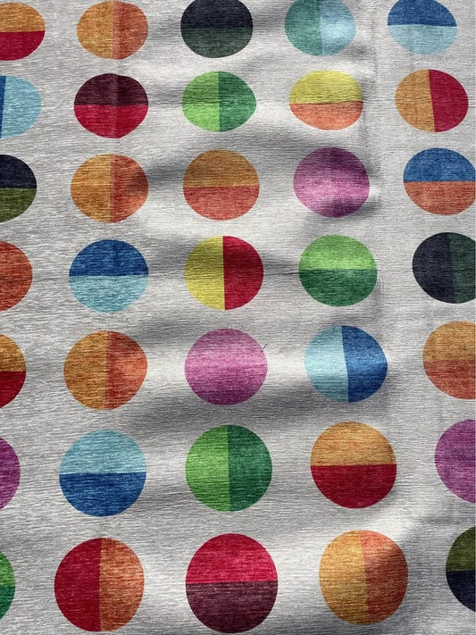 5x7 colorful split dot washable Crayola rug 🔵🟣