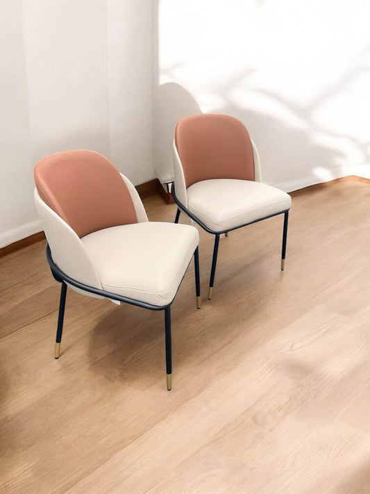 2 modern PU leather two-tone accent chairs 📺