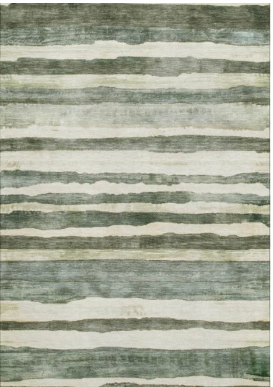 5x7 washable green & ivory rug 🪴