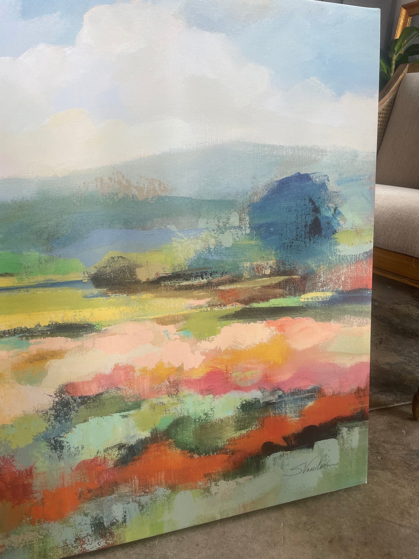 Colorful 32x42 landscape canvas 🌳