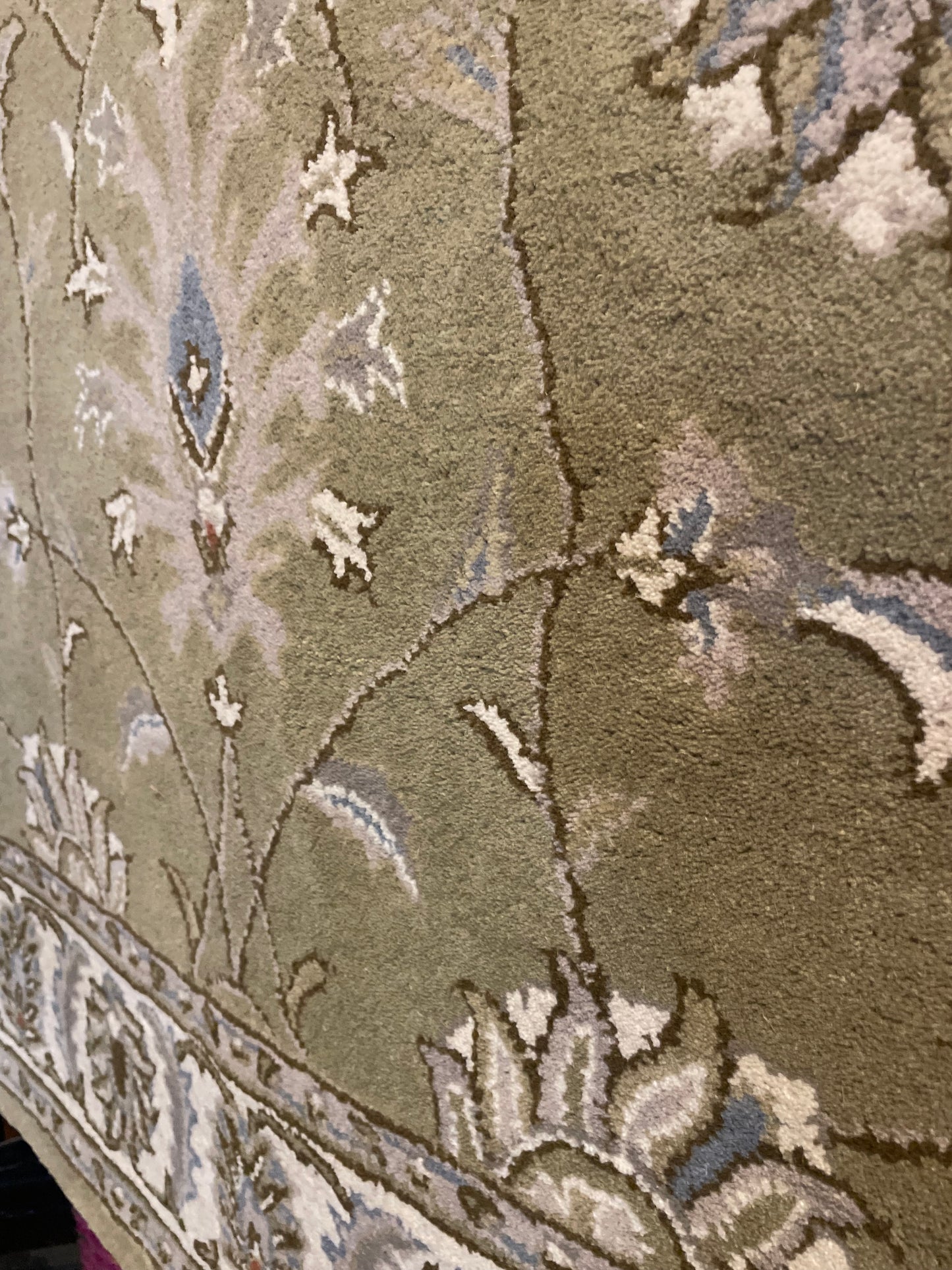 5x8 sage & ivory traditional oriental wool rug ⛰️