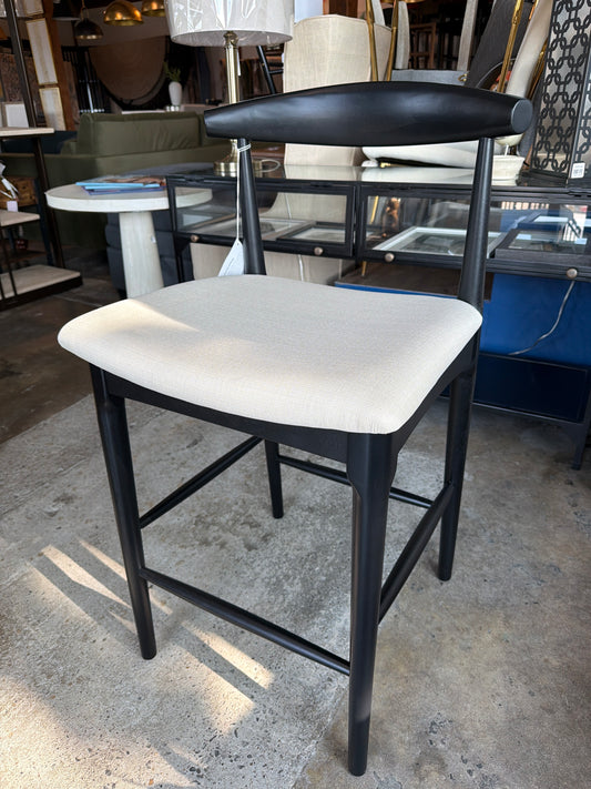 Retro modern counterheight black & cream barstool 🥂