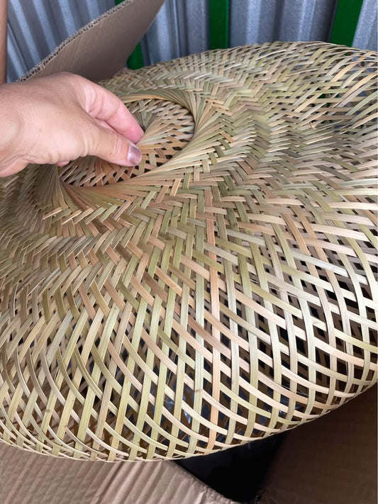 Rattan woven chandelier 🌻