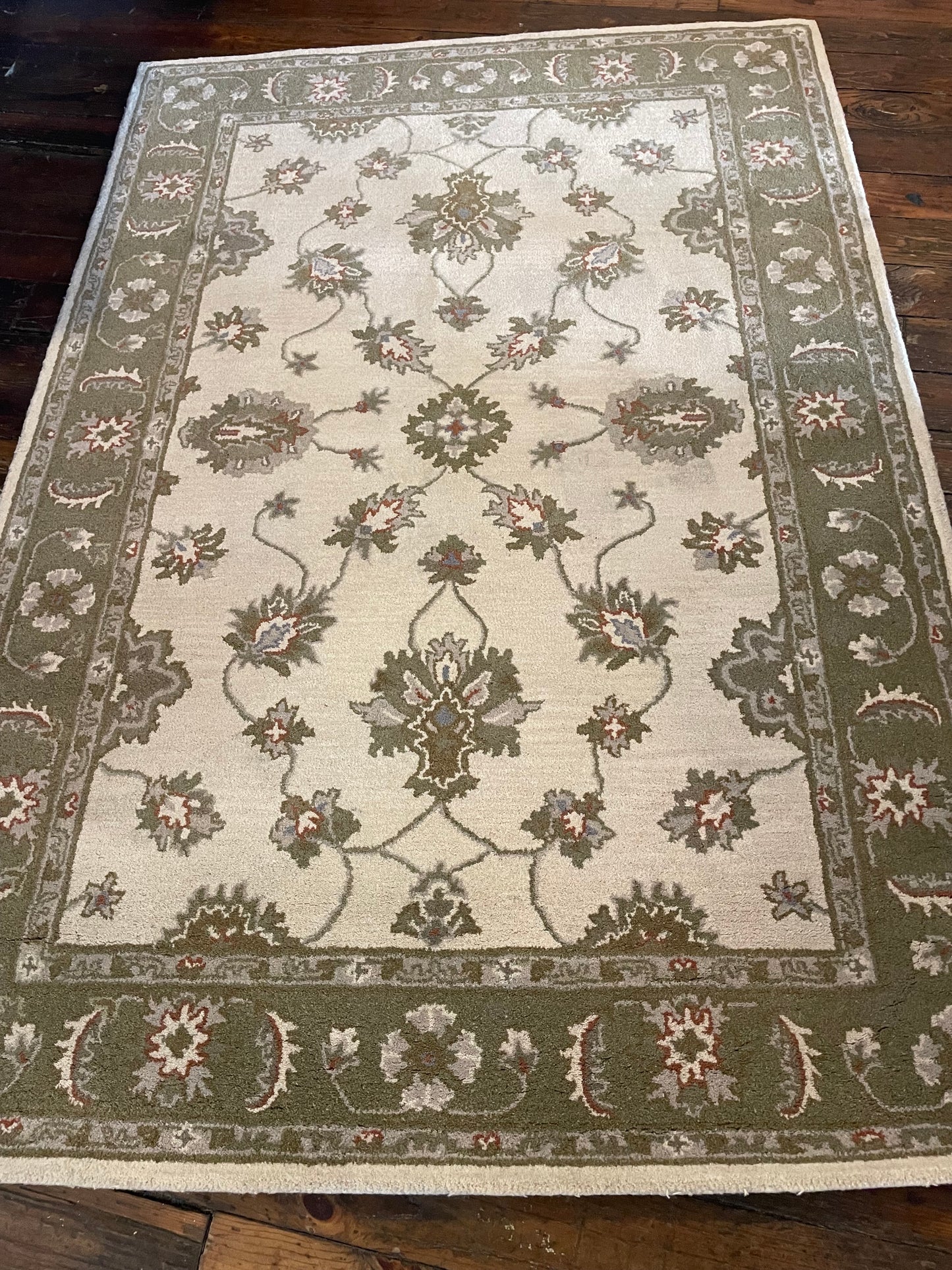 Beautiful botanical Sumak wool rug 5' x 7'6" 🌷