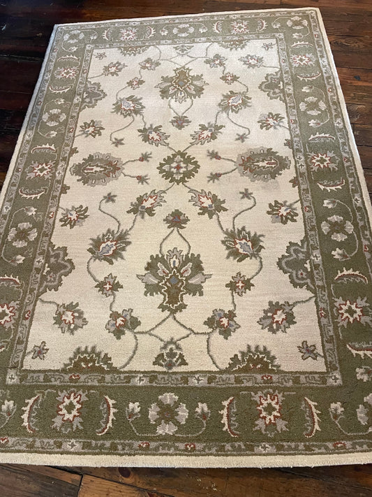 Beautiful botanical Sumak wool rug 5' x 7'6" 🌷