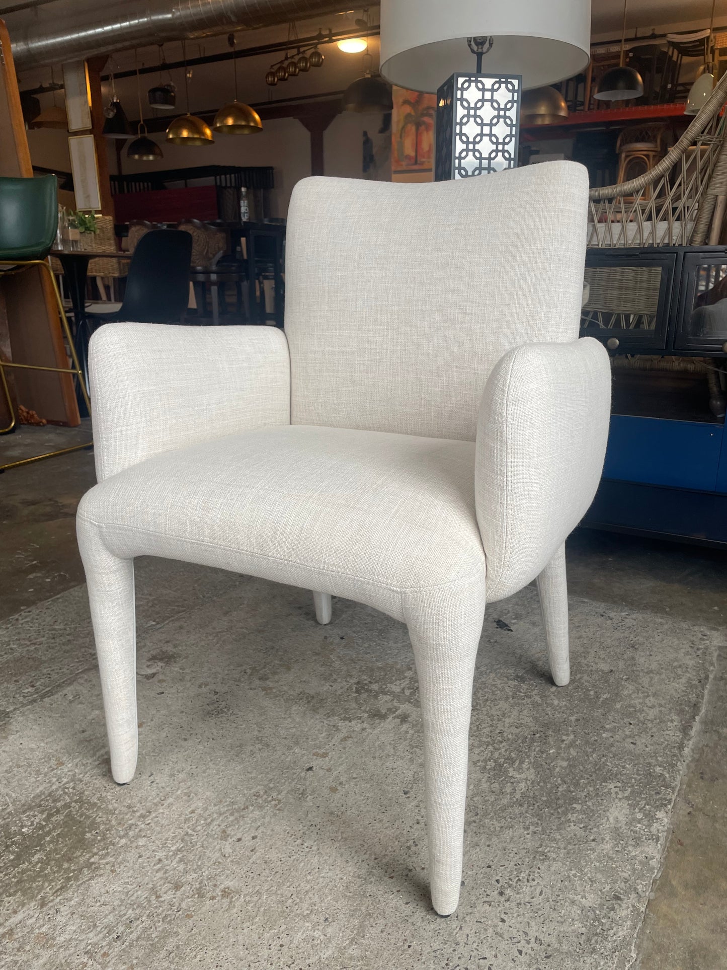 Four Hands linen dining chair 🦢