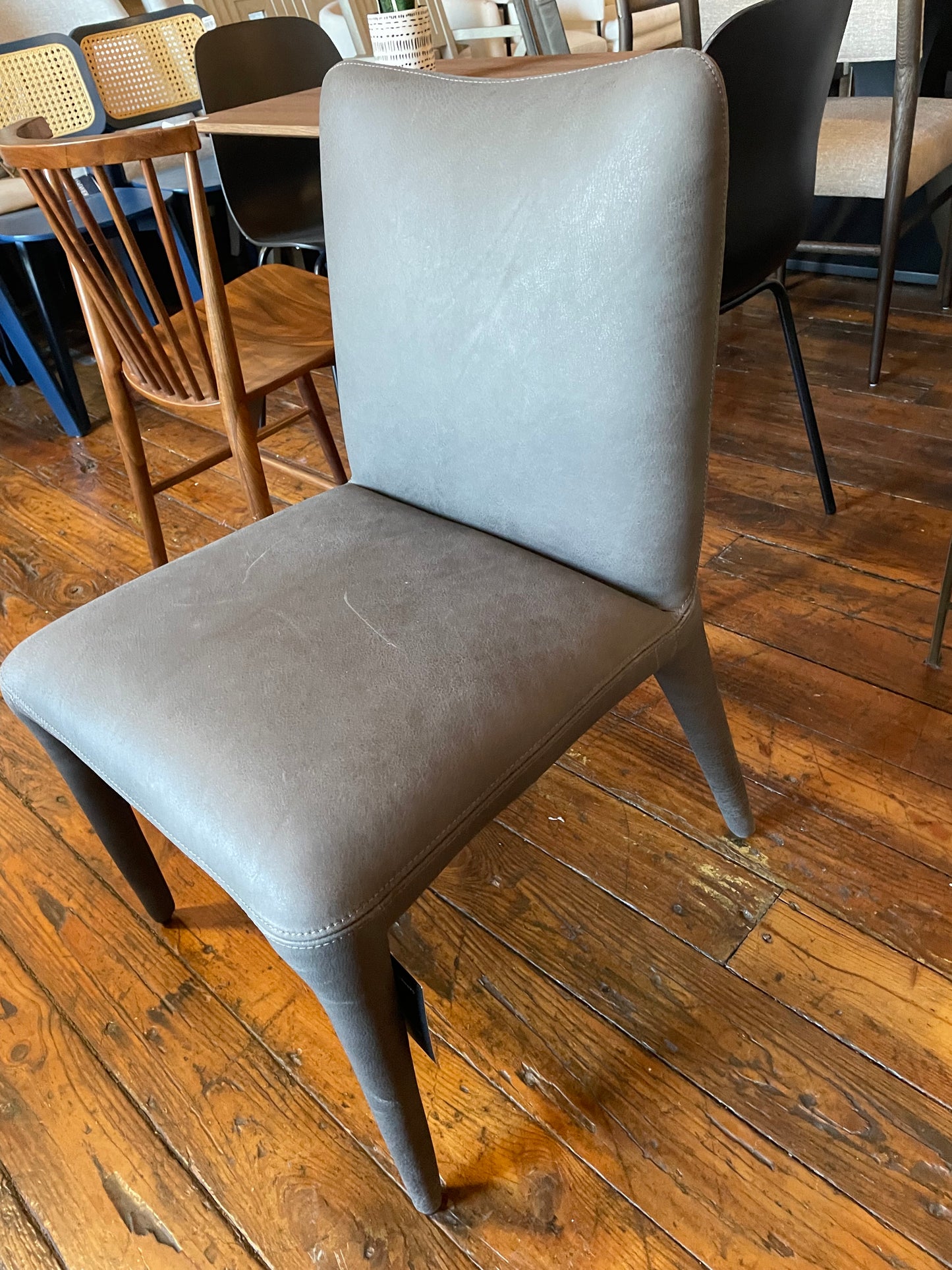 Four Hands graphite top-grain leather accent or desk chair 🩶