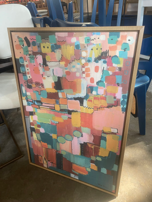 Colorful 23x33 natural framed canvas 💐