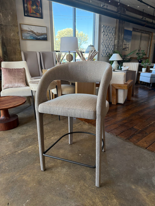 Four Hands upholstered modern counterheight barstool🍷
