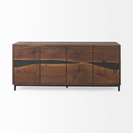 Mercana brown wood sideboard