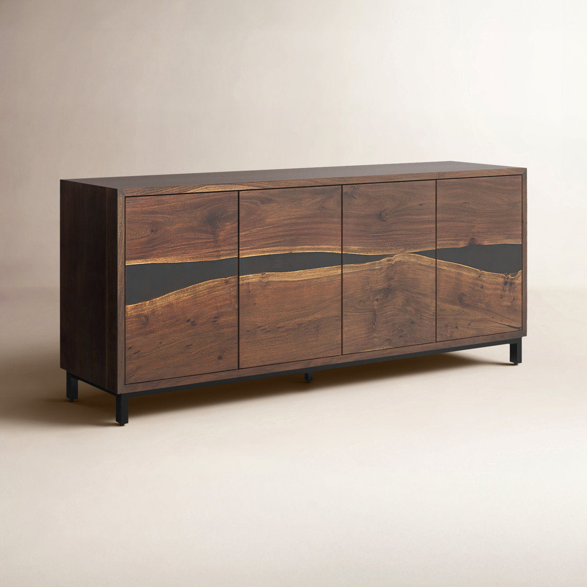 Mercana brown wood sideboard