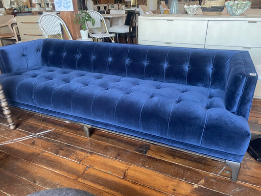 Four Hands 91" sapphire blue velvet sofa 💄