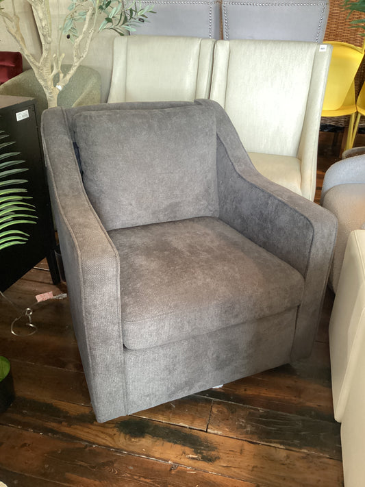 Soft grey swivel accent armchair 🩶