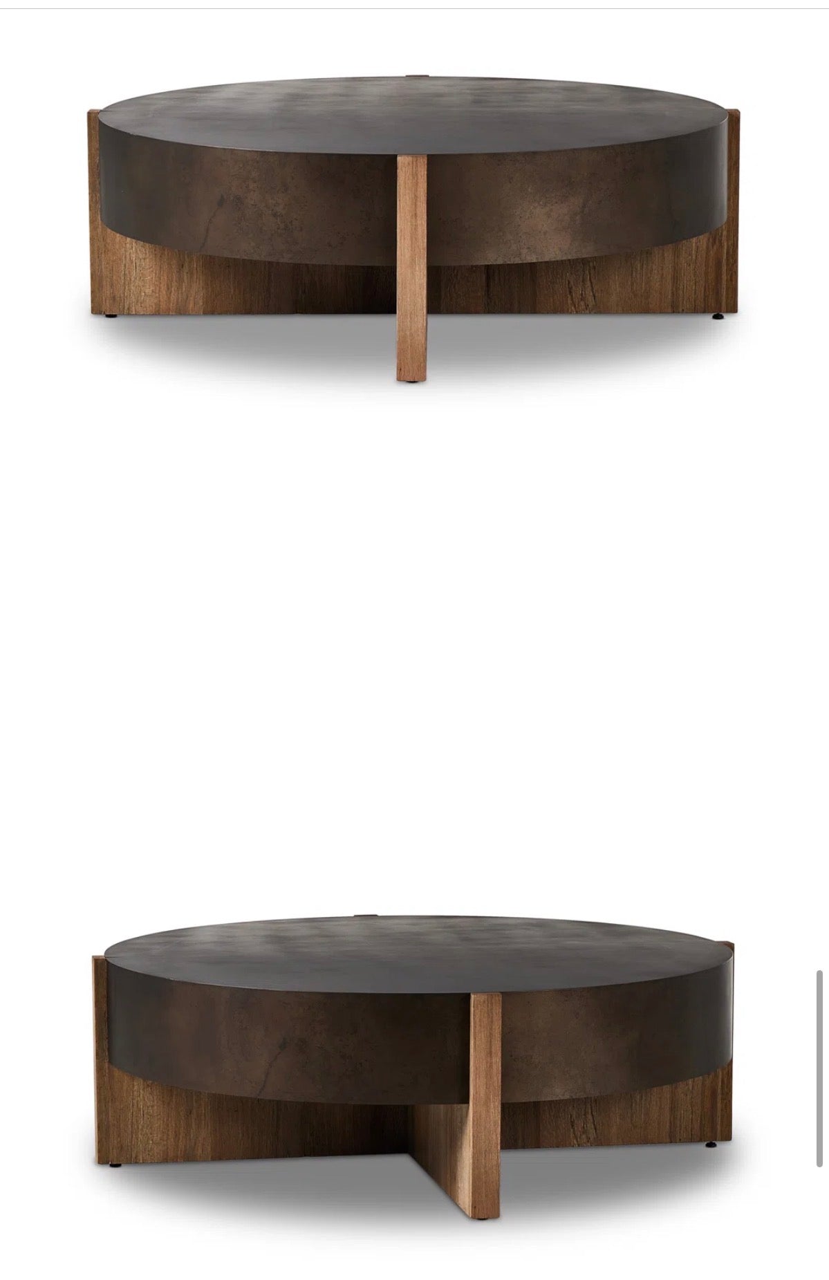 55” round wood coffee table ☕️