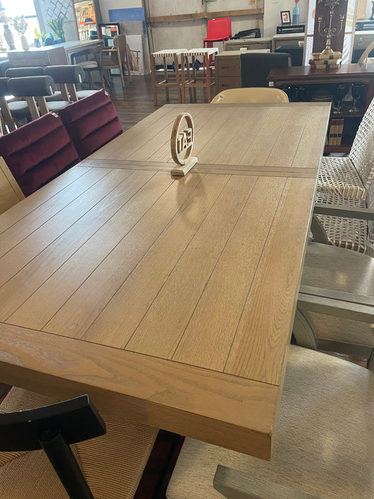 Modern wood dining table 40x80 w/ gold legs ✨