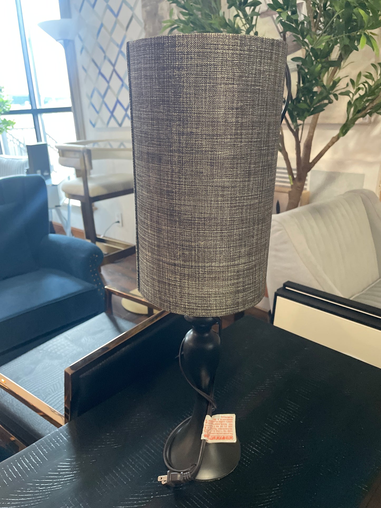 2 table lamps w/ sparkly brown shade 💡