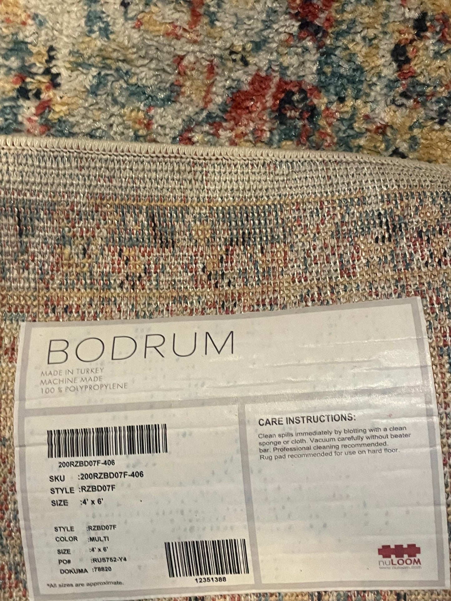4x6 multicolor botanical rug 🌸