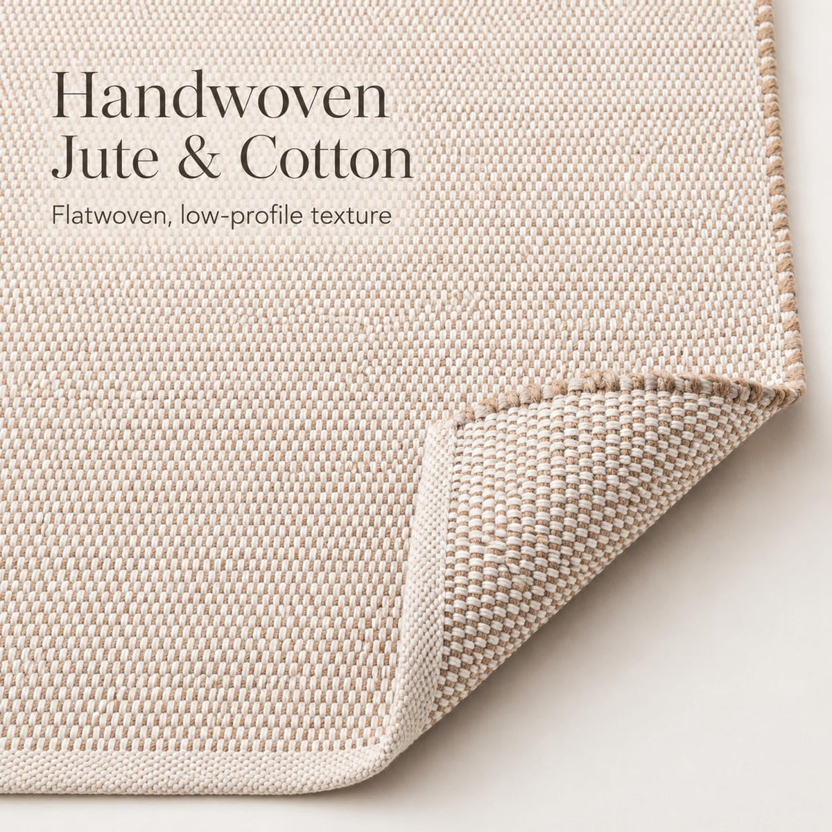 Hand woven jute boho area rug