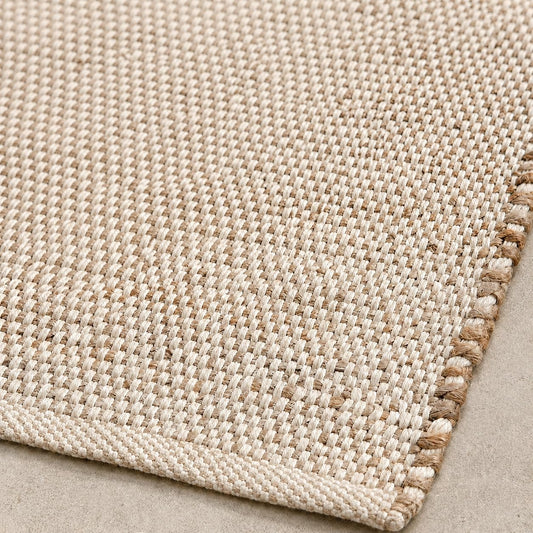 Hand woven jute boho area rug