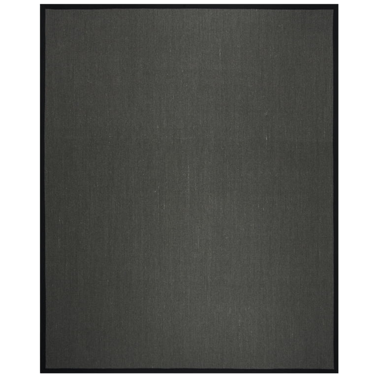 8x10 natural fiber black sisal rug w/ striped border 🪴