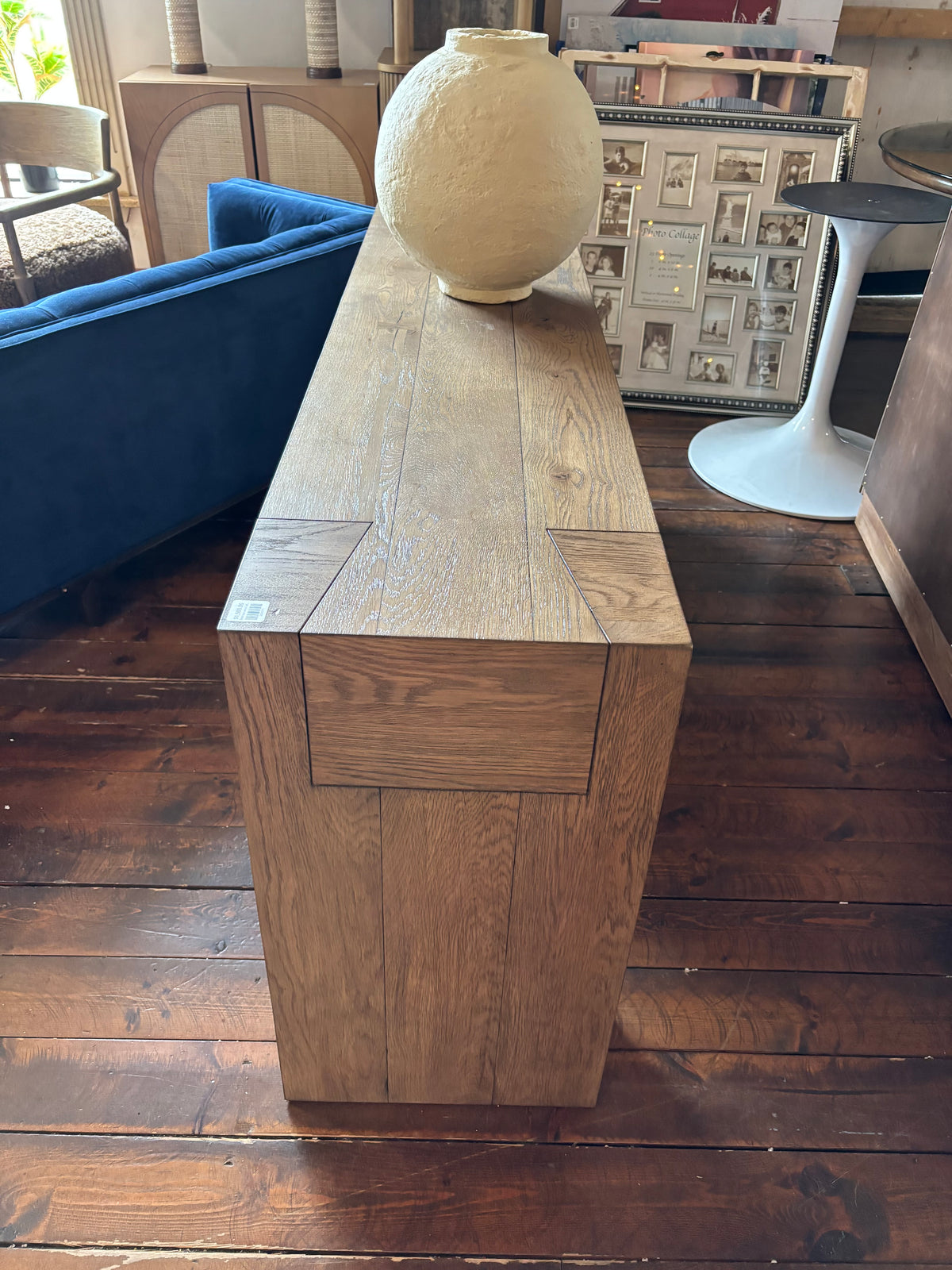 Solid oak wood cafe brown console table 🤎