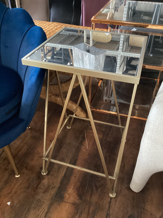 Mirror top gold end table ✨
