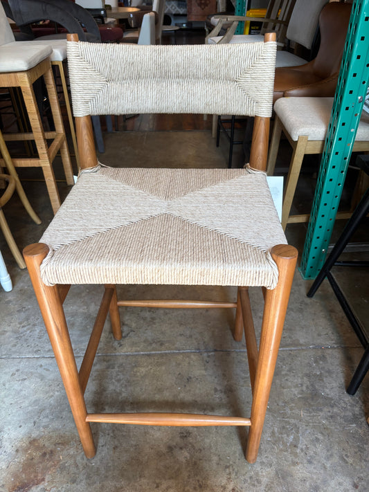 Four Hands indoor/outdoor woven counterheight barstool 🥂