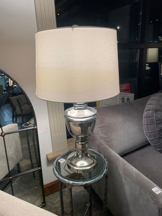 Modern contemporary polished chrome 27” table lamp 💡