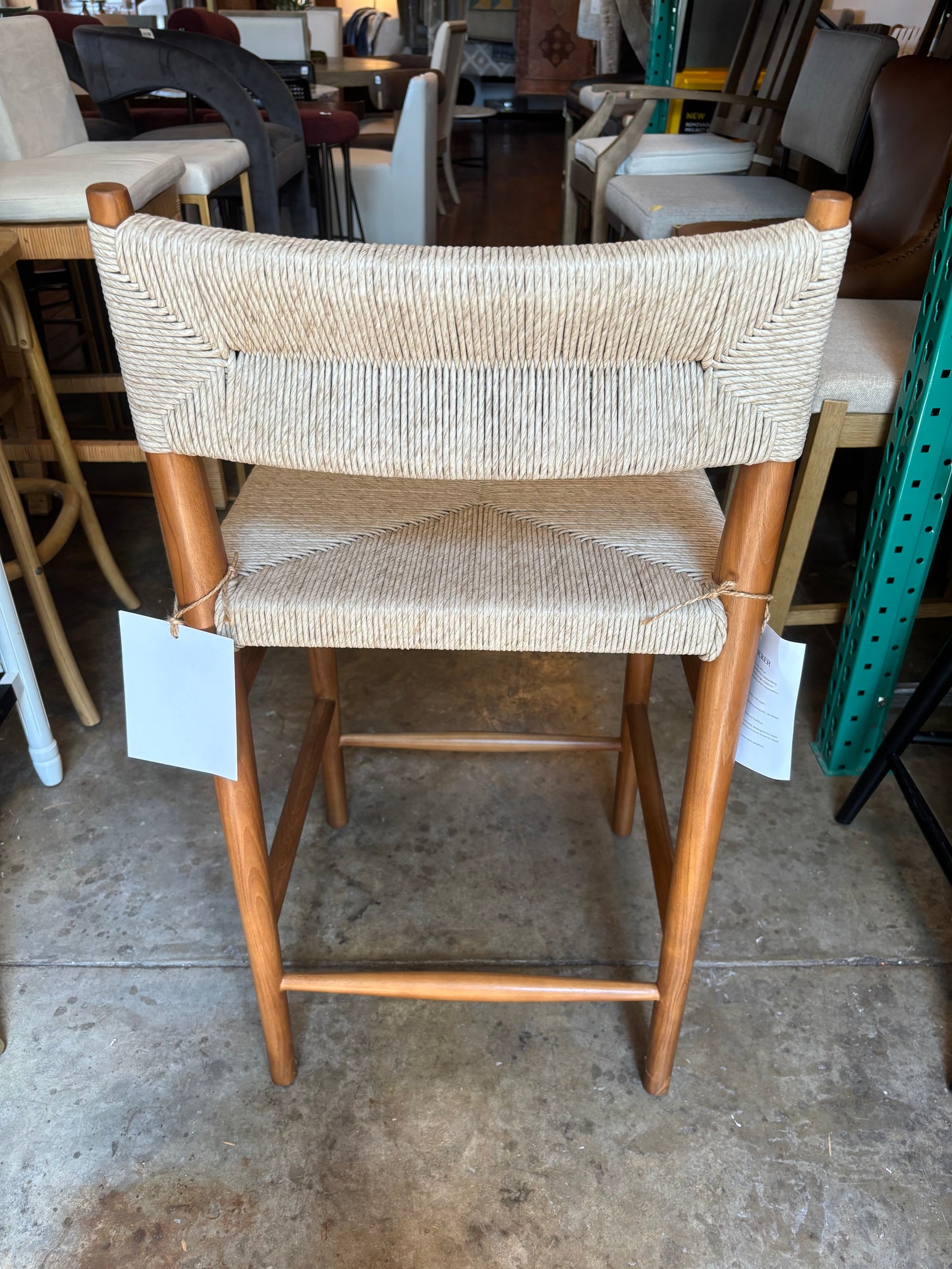 Four Hands indoor/outdoor woven counterheight barstool 🥂