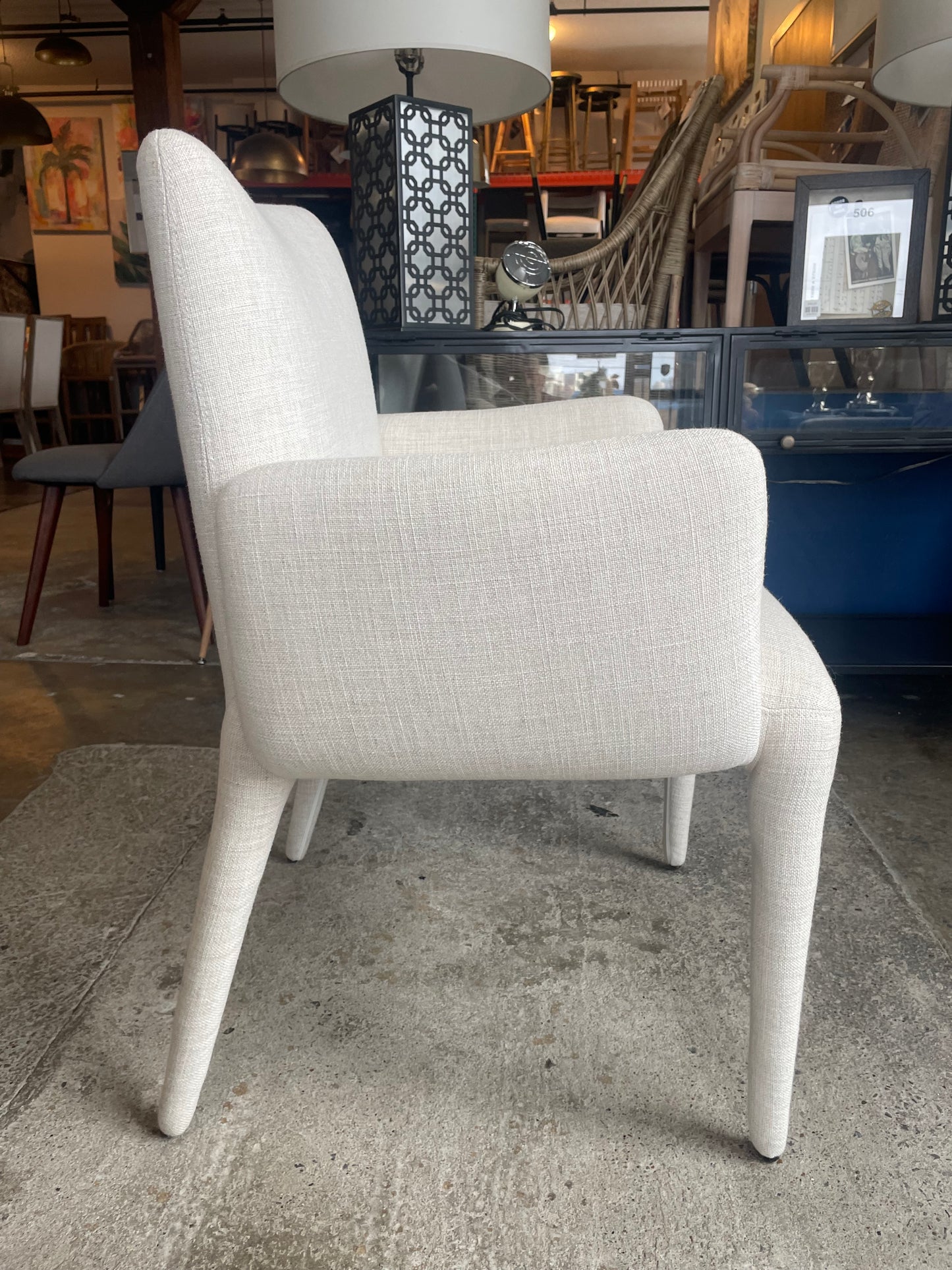 Four Hands linen dining chair 🦢