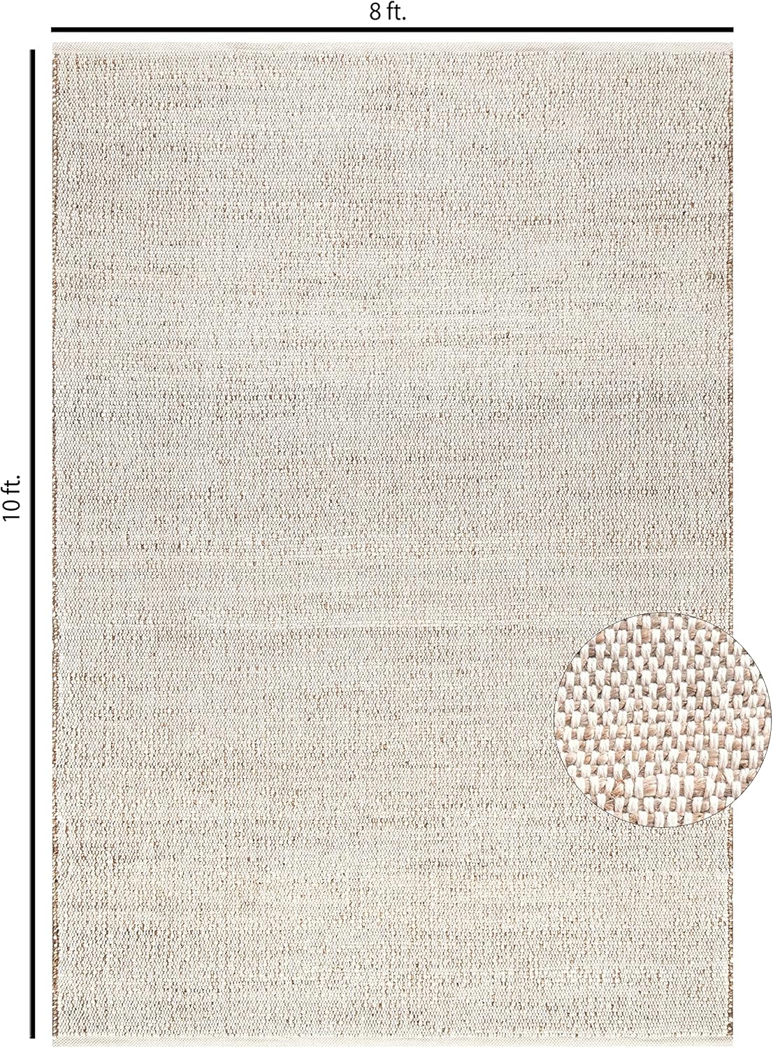 Hand woven jute boho area rug