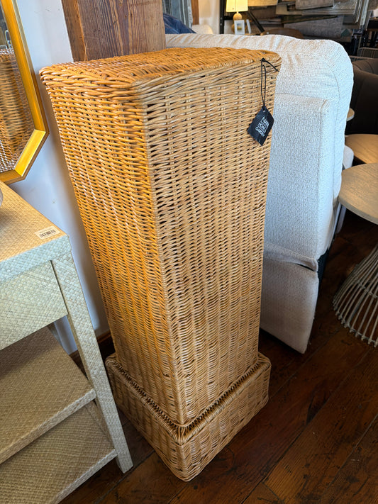 Wicker rattan 3ft tall plant stand 🌻