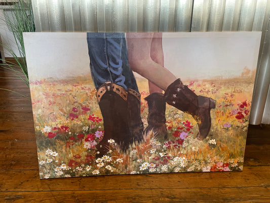 24x36 cowboy & cowgirl field canvas 🌸