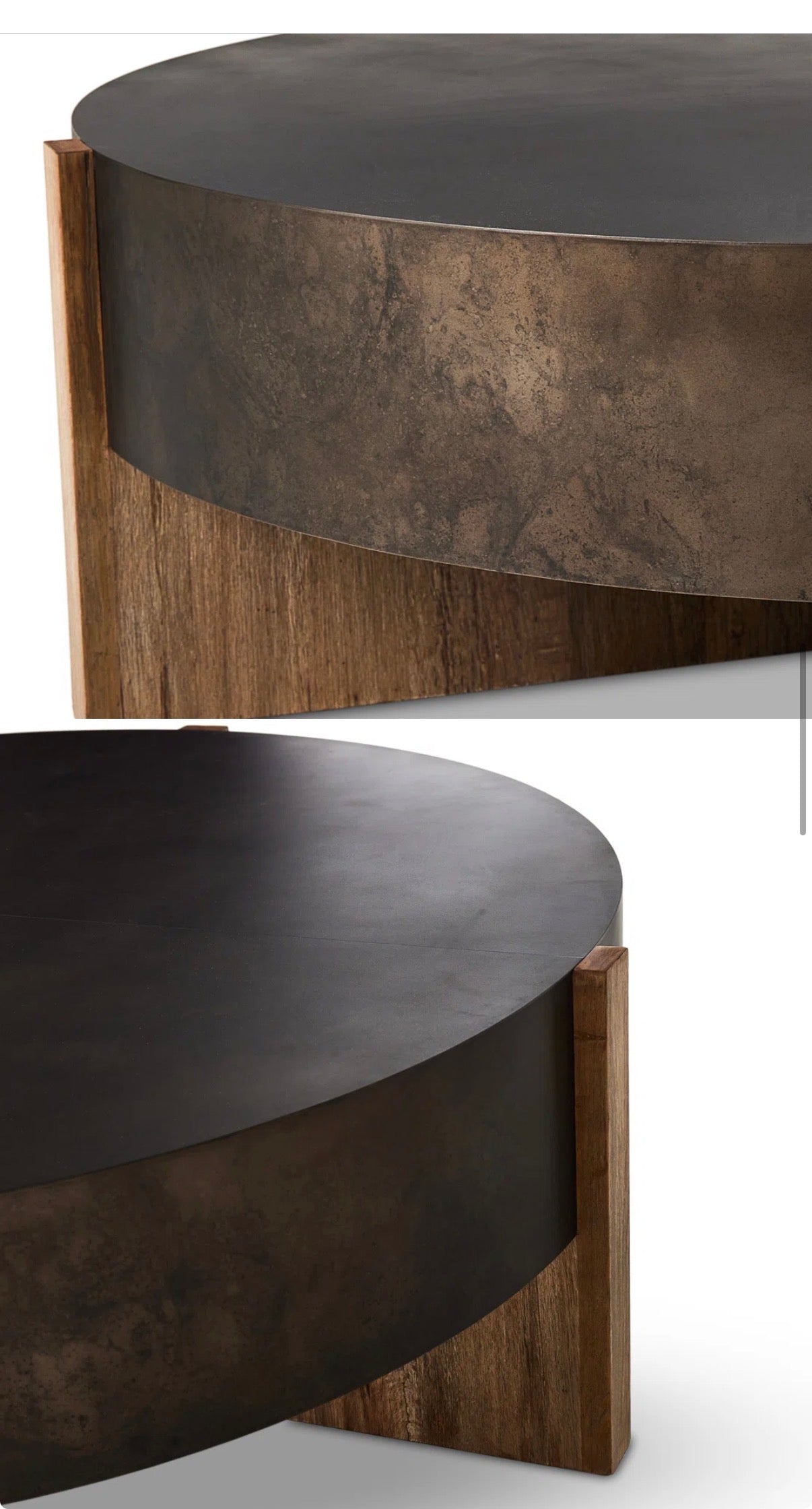 55” round wood coffee table ☕️