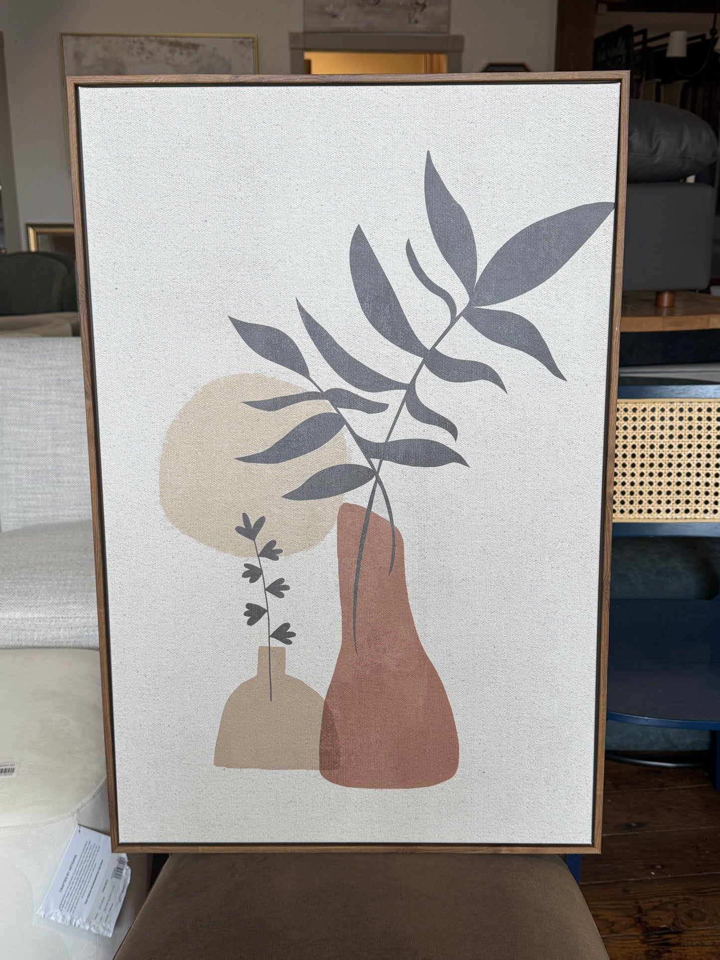 Boho 20x30 neutral plant canvas print 🌿e