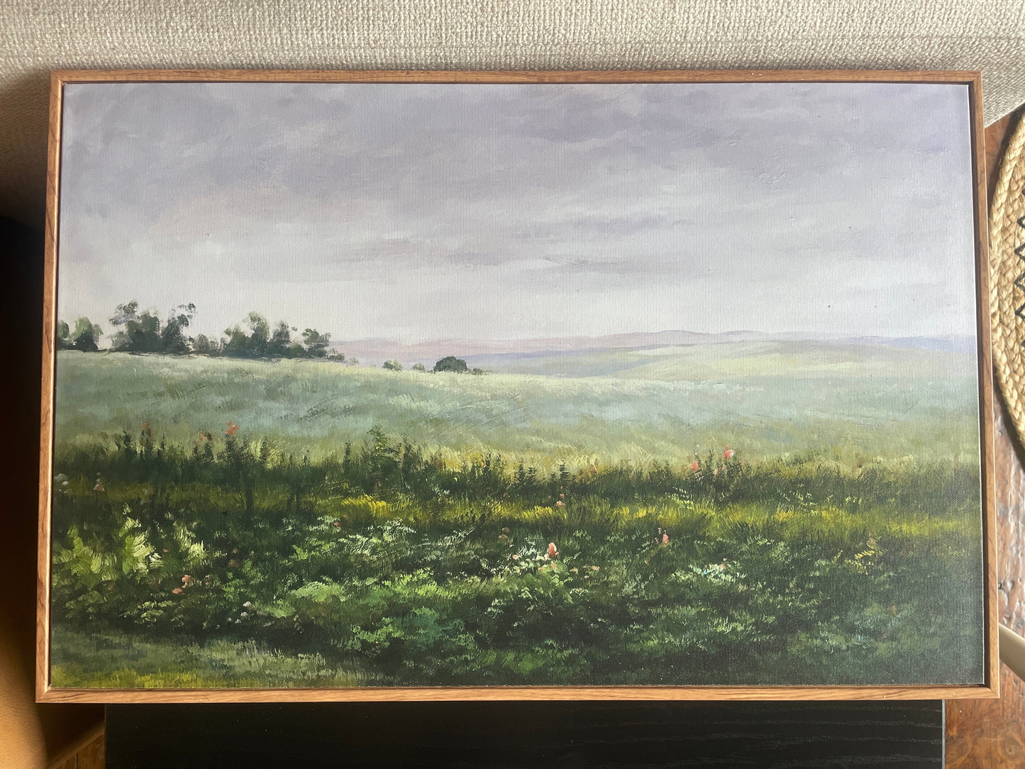 Framed green landscape art 🌱
