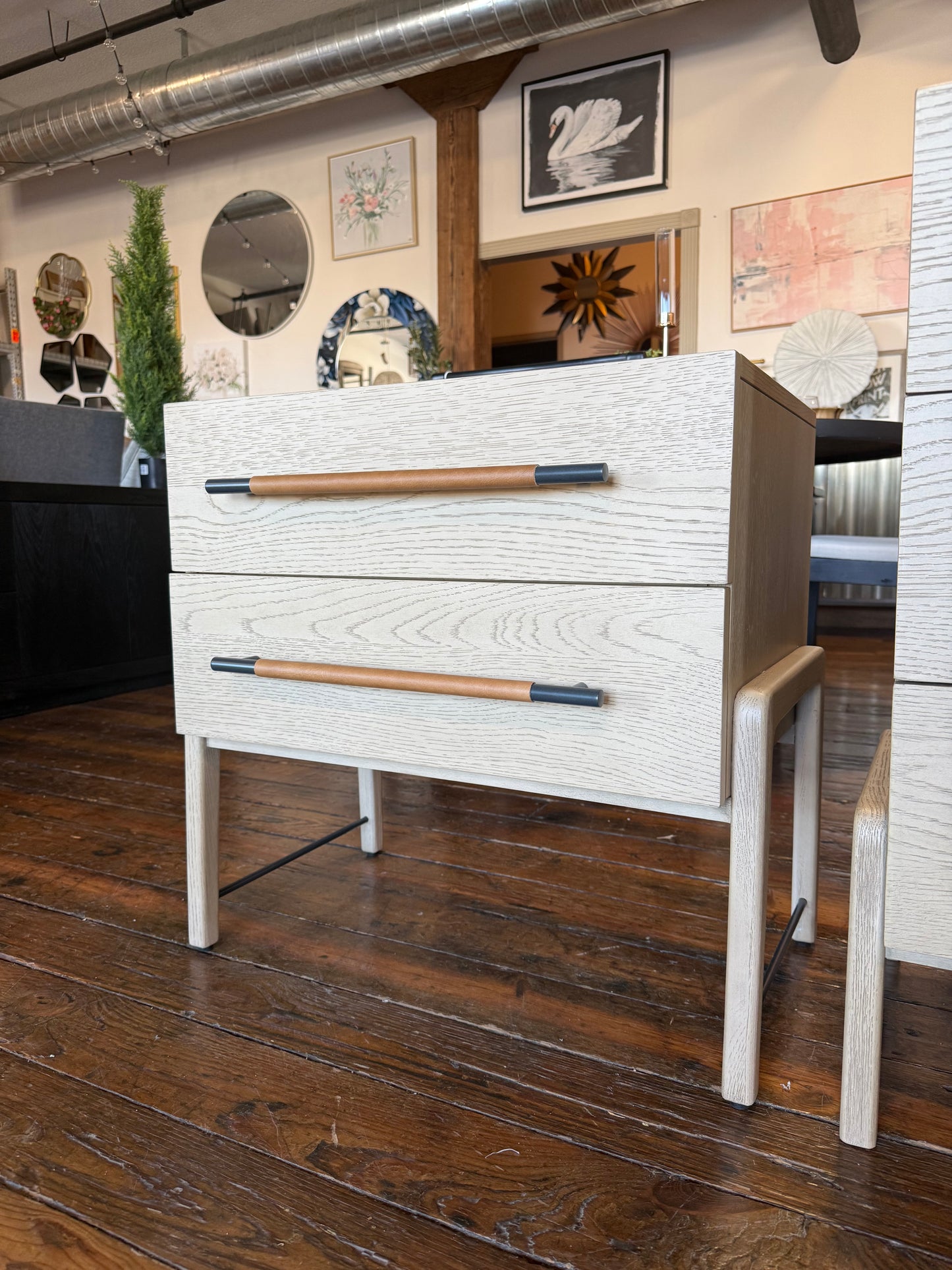 Four Hands oak veneer wood nightstand 🖤