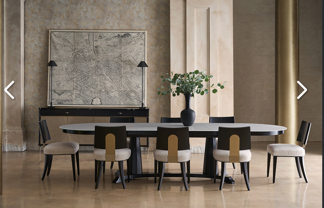 Modern black & gold dining chair ✨