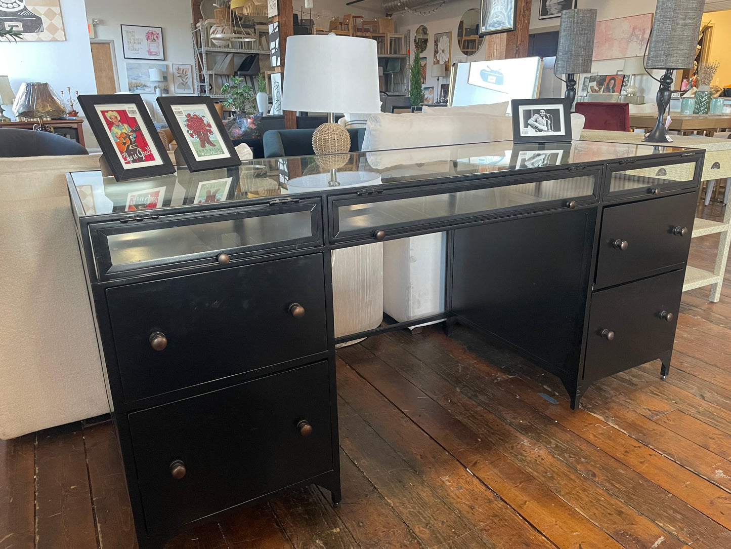 Four Hands shadow box executive desk ☕