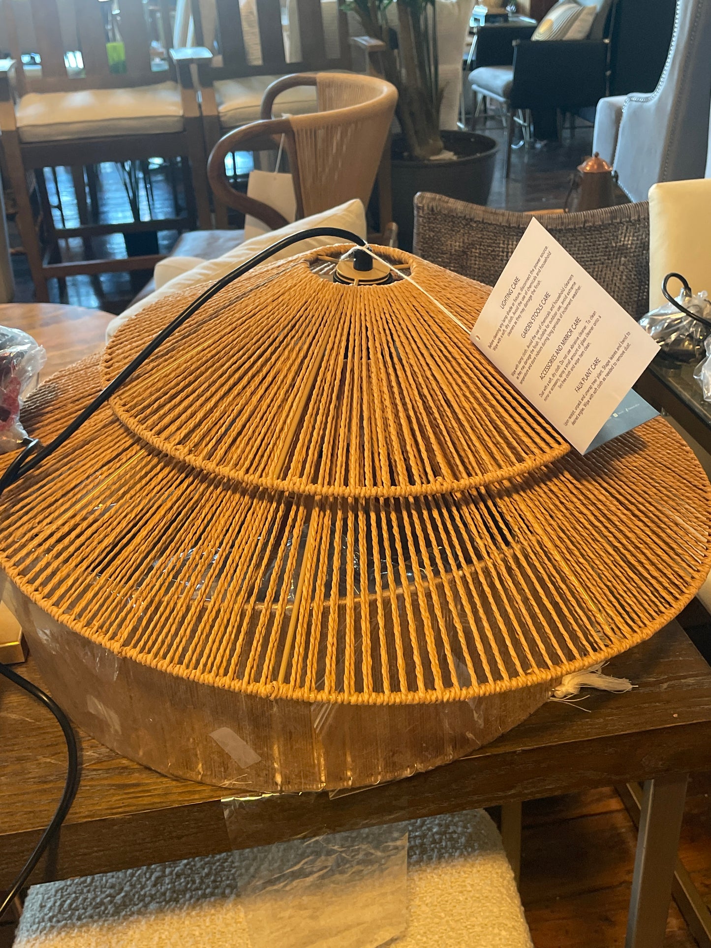 Rattan 2-level pendant 🪴
