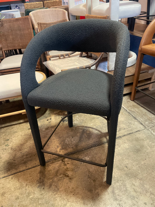 Four Hands counterheight charcoal boucle barstool 🥂