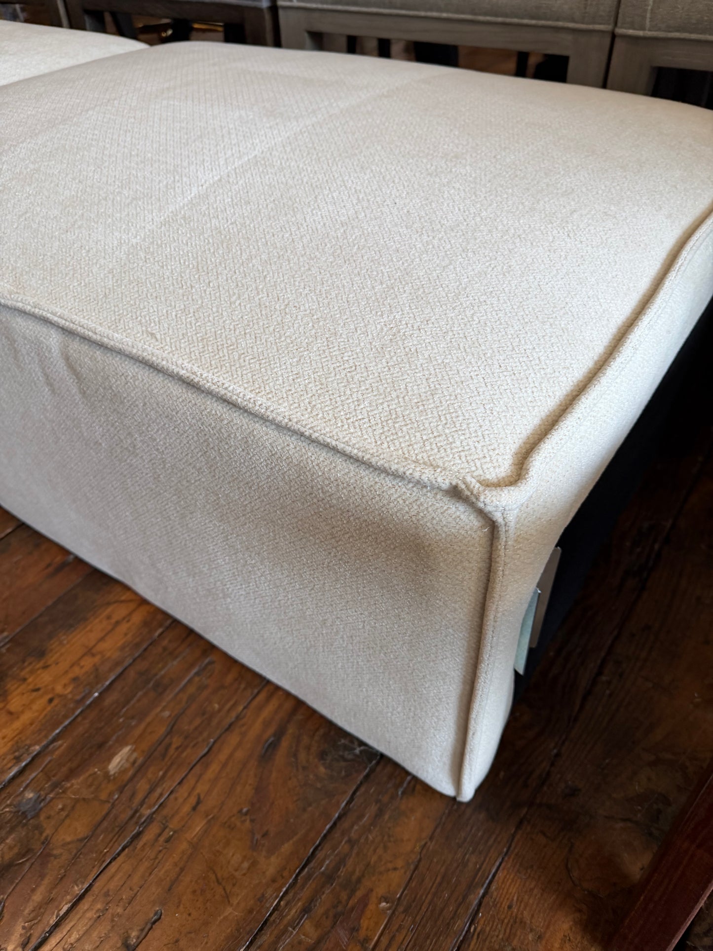 2 soft cream ottomans 🤍