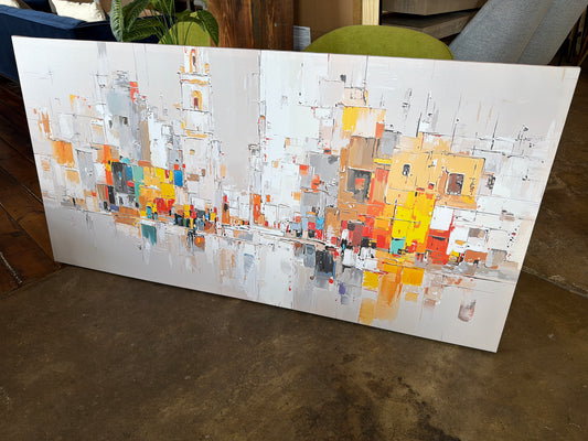 Abstract 30x54 colorful canvas art 🌷