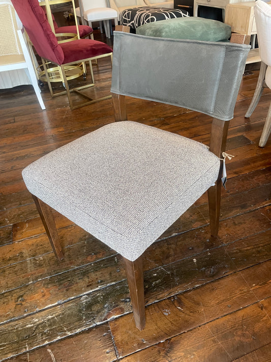 Four Hands grey leather & tweed chair ☕️