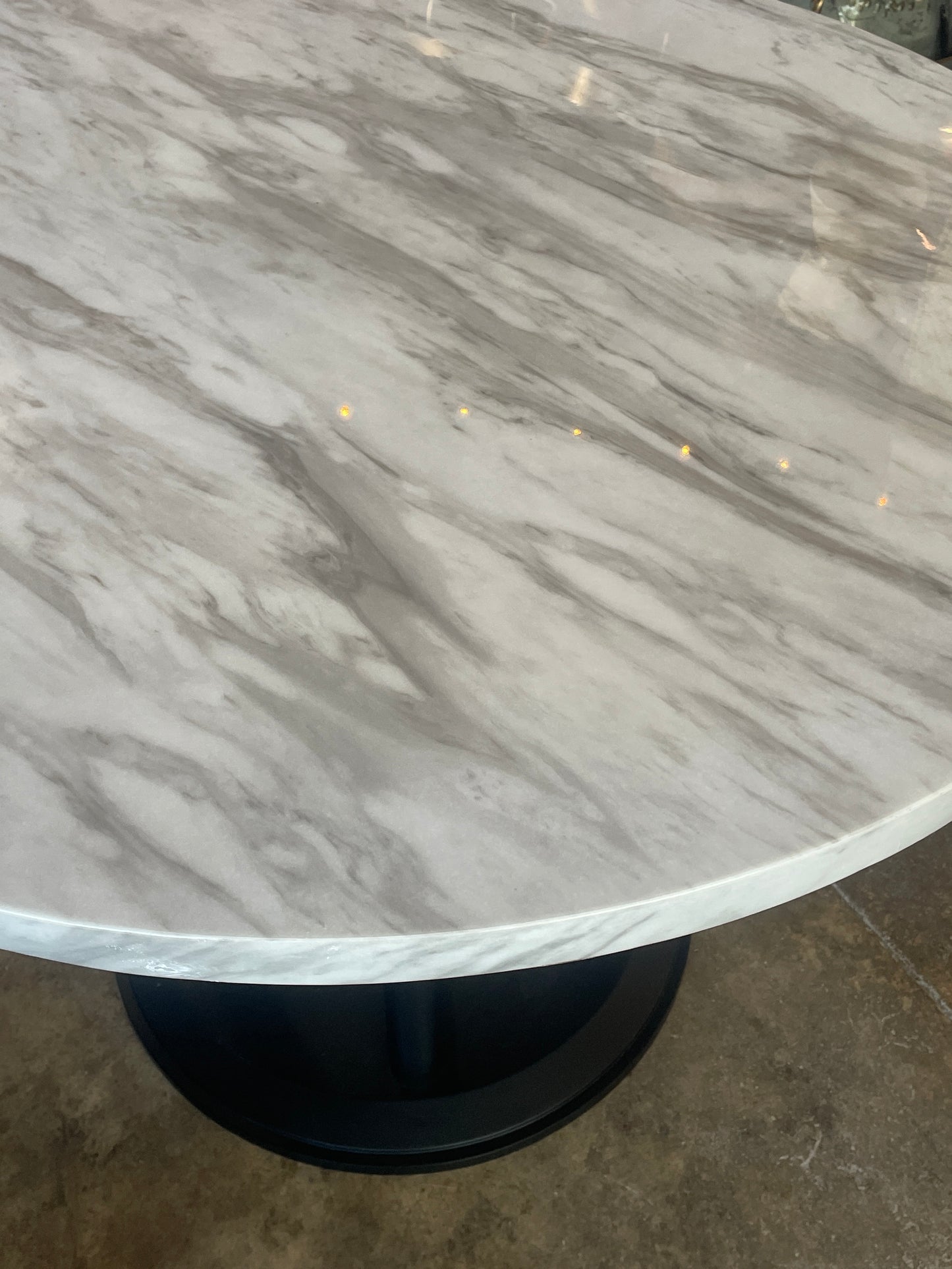Faux marble top dining table 🖤