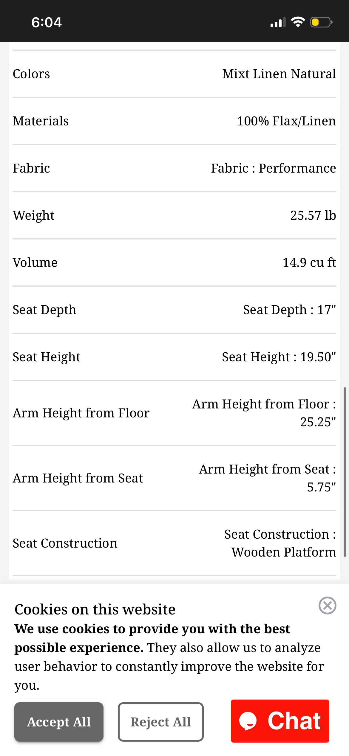 Four Hands linen dining chair 🦢