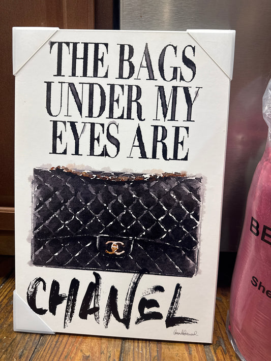 Chanel wall art, solid wood, 18.5x13” 👜