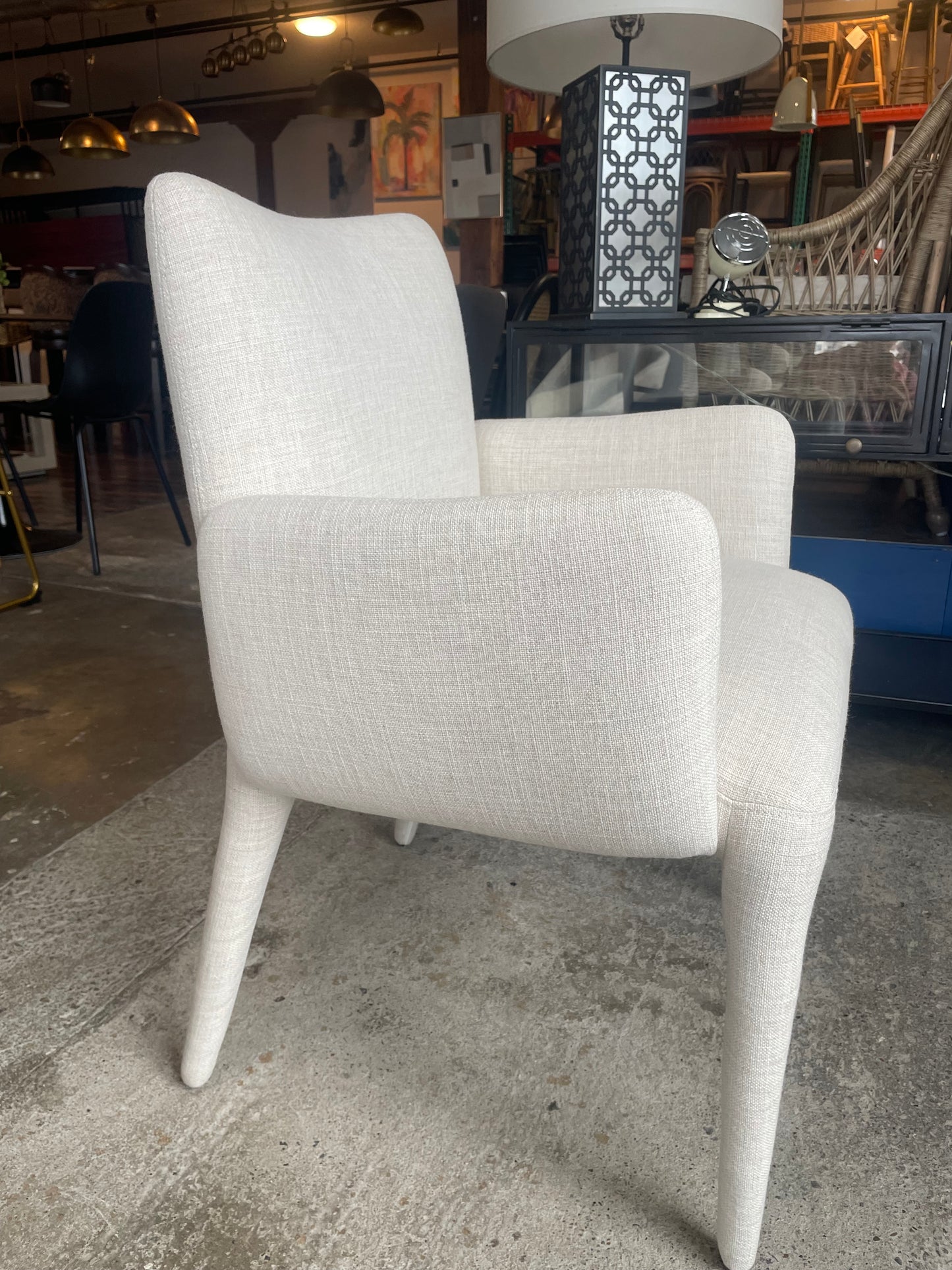 Four Hands linen dining chair 🦢