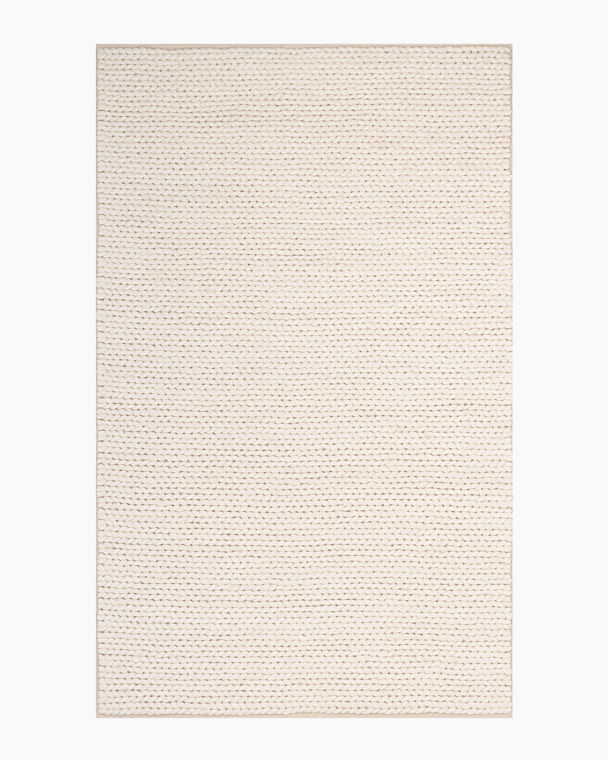 Chunky braided wool rug 8' x 10'